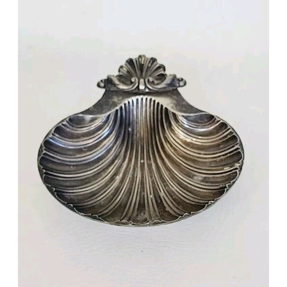 Vintage Silverplate Footed Shell Candy DishServing Bowl Home Decor
